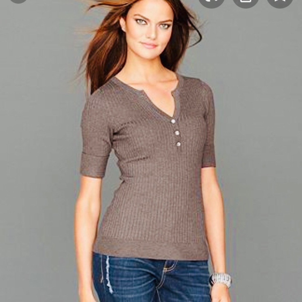 INC Cuffed Sleeve Ribbed Sweater